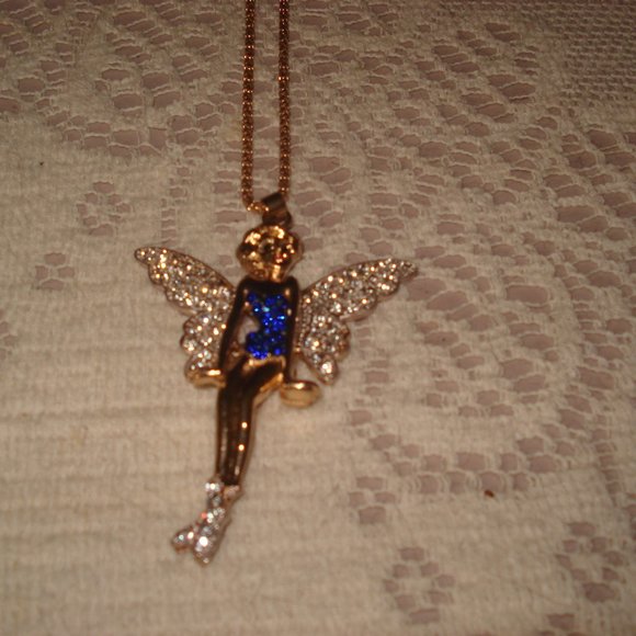 Adorable rhinestone tinkerbell sweater chain - Picture 1 of 1
